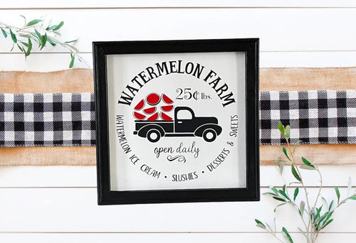 Watermelon Farm Black Truck Wall Decor