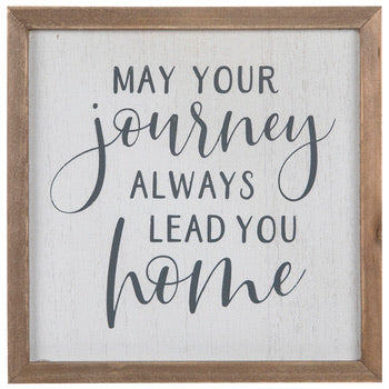 May Your Journey Always Lead You Home Wood Table Decor