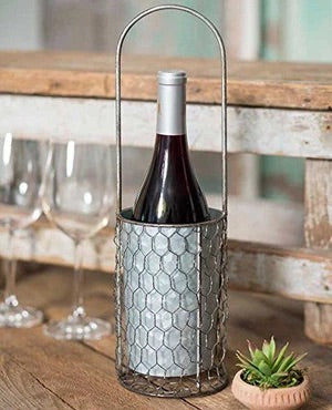 Chicken Wire Wine Bottle Holder