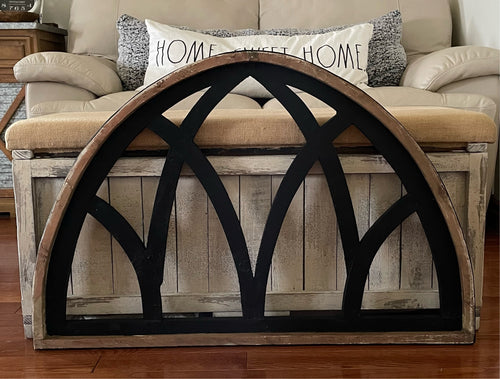 Large Rustic Farmhouse Cathedral Arch Wood Wall Decor