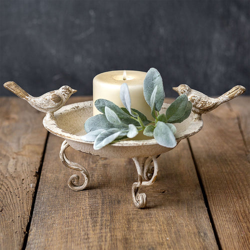 French Country Shabby Chic Bird Table Decor