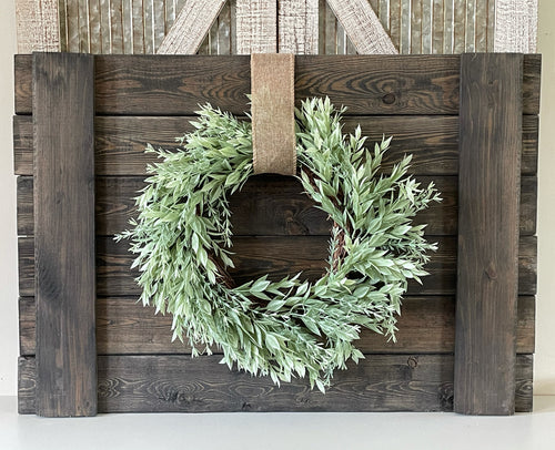 Large Wood Wall Decor Including Wreath