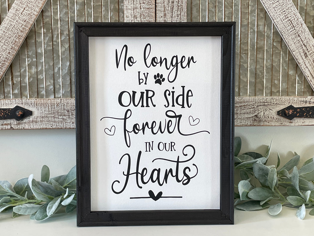No Longer By Our Side Forever In Our Hearts Wall Decor