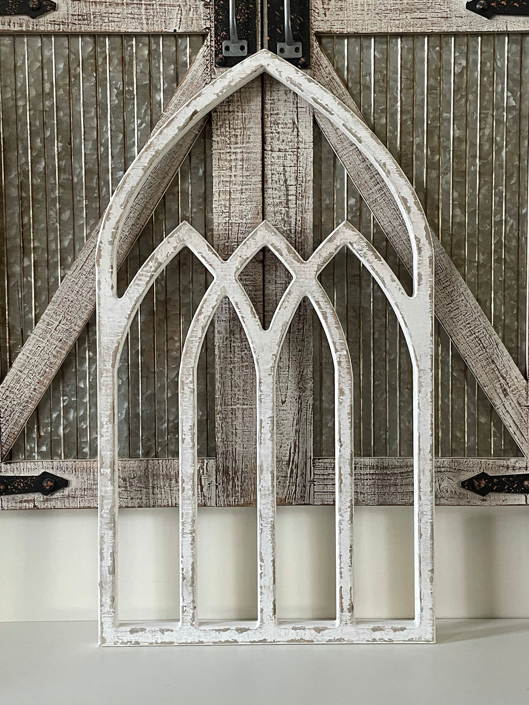 Distressed Open Wood Arch