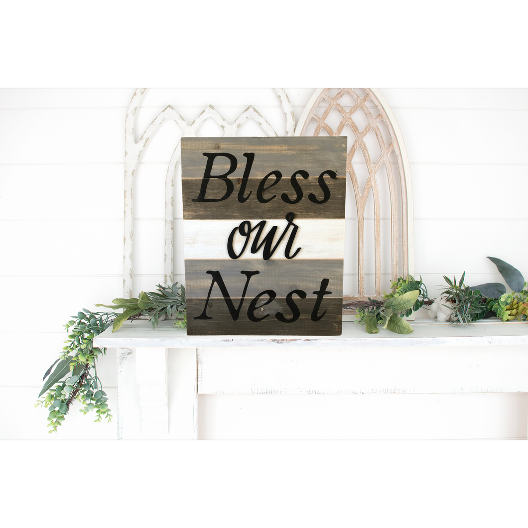 Bless Our Nest Wood Wall Decor