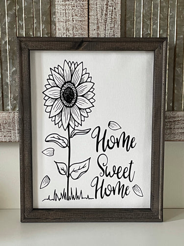 Home Sweet Home Sunflower Wall Decor