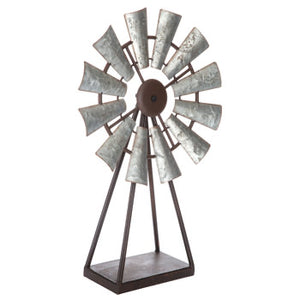 Large Metal Windmill Table Decor