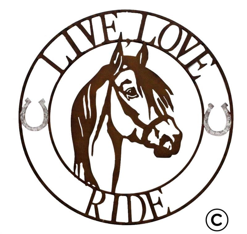 Live Love Ride Metal Wall Decor