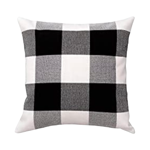 Black And White Buffalo Check Pillow Cover