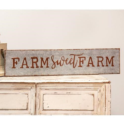 Farm Sweet Farm Galvanized Metal Wall Decor