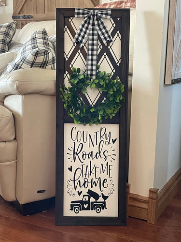 Country Roads Take me Home Wall Decor