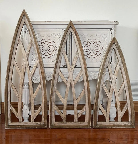 Farmhouse Wood Cathedral Open Arch Wall Decor
