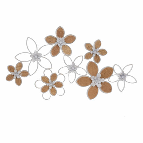 Floral Metal And Wood Wall Decor