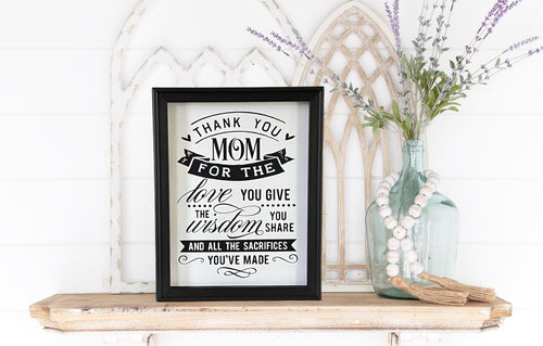 Thank You Mom Wall Decor