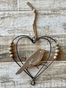 Bird Wood And Metal Wall Decor