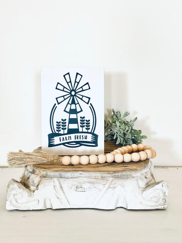Farm Fresh Windmill Sign