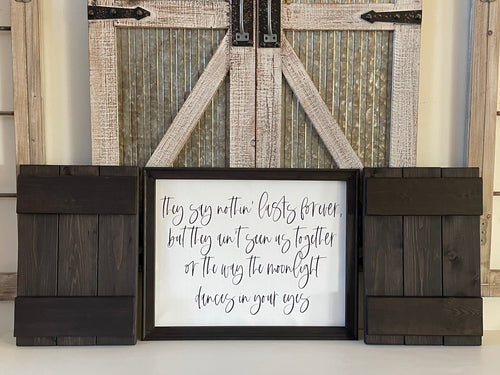 Three Piece Farmhouse Wood Shutter Wall Decor Set