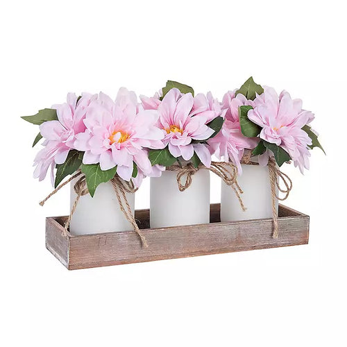 Floral Mason Jar Table Decor