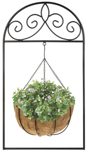 Wrought Iron Planter Basket Wall Decor