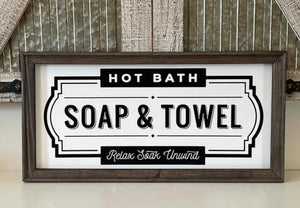 Soap And Towel Farmhouse Bathroom Wall Decor