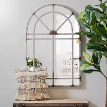 Load image into Gallery viewer, Large Galvanized Metal Arch Mirror