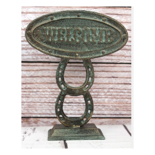 Cast Iron Welcome Decor