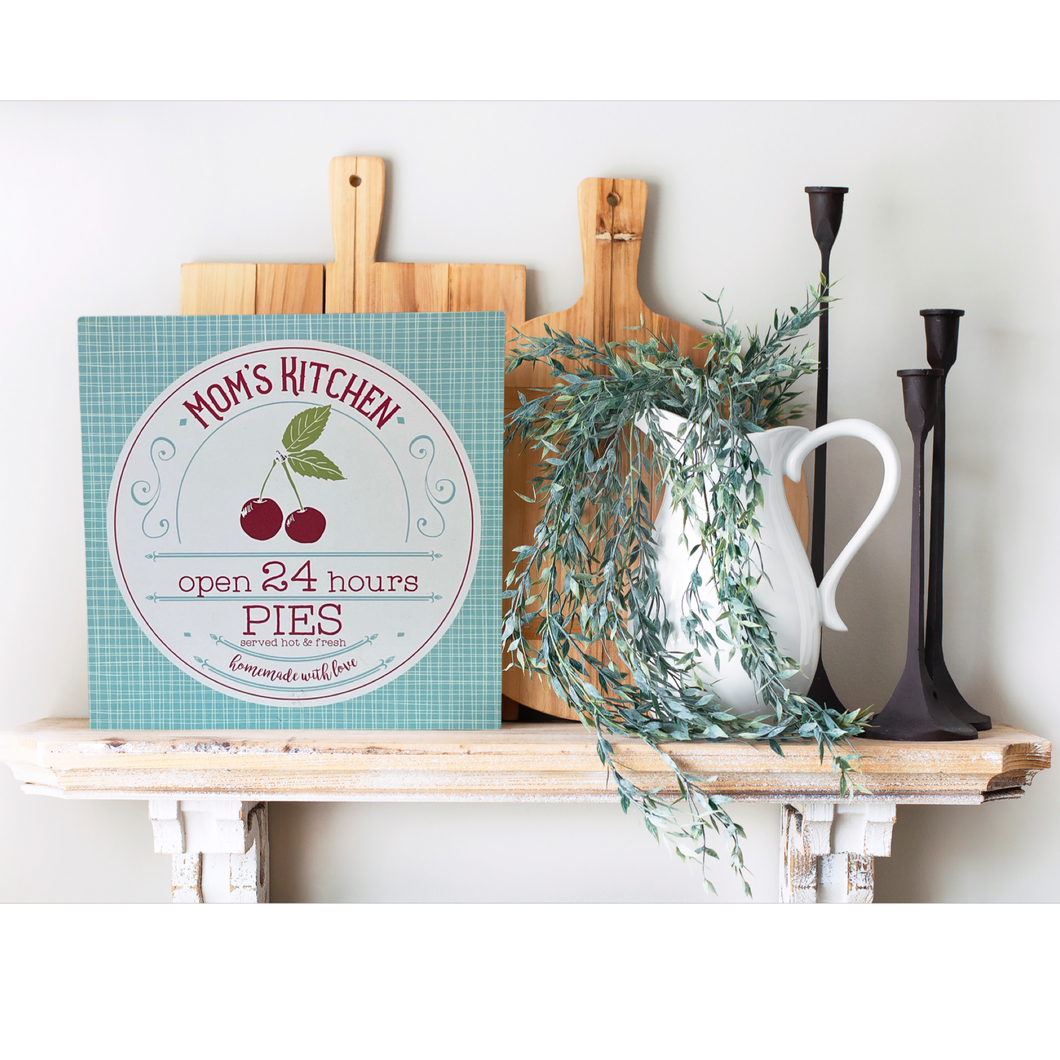Mom’s Kitchen Open 24 Hrs  Farmhouse Kitchen Wall Decor