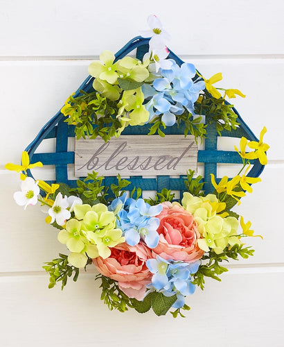 Blessed Wood Basket Wall Decor