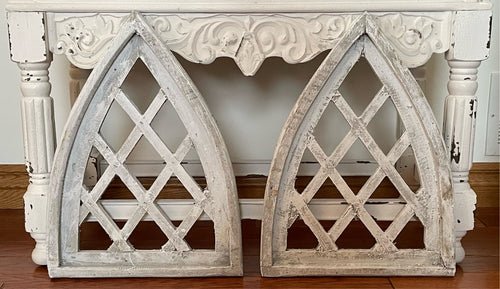 Wood Rustic Farmhouse French Country Cathedral Arch Wall Decor