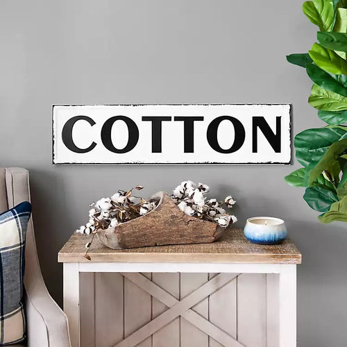 Cotton Metal Wall Decor