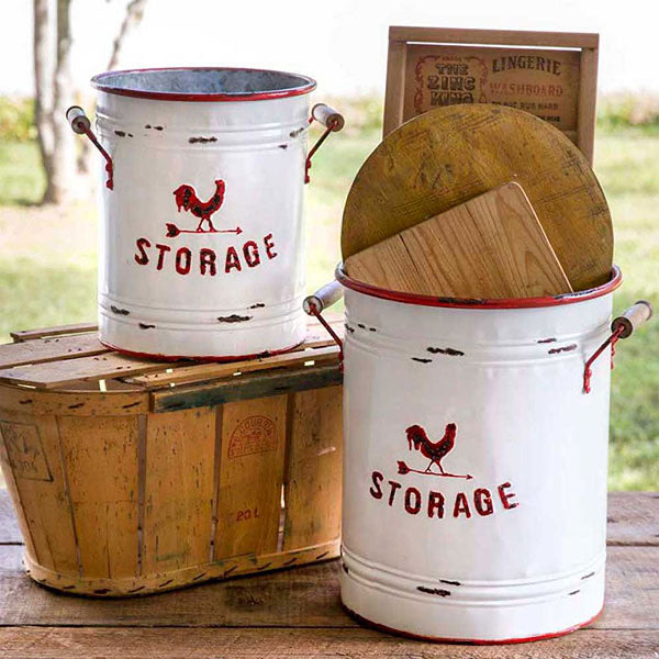 Metal Storage Container Decor Set