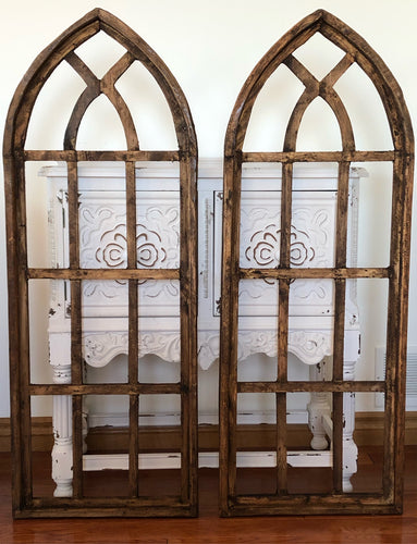 Large Rustic Farmhouse Wood Cathedral Arch