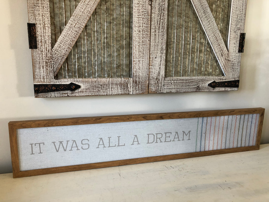 It Was All Just A Dream Encased In Glass Framed Wall Decor