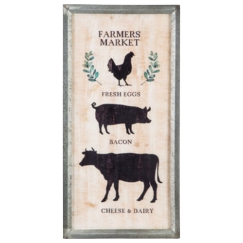 Farmer’s Market Wood And Metal Wall Decor