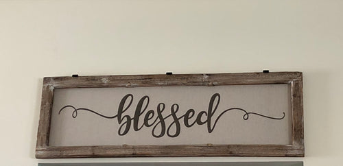 Large Blessed Wood Wall Decor