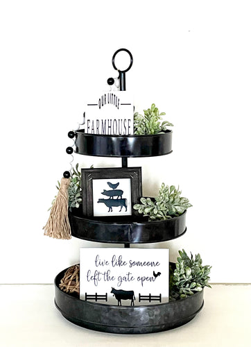 Tier Tray Decor 3 Piece Sign Set