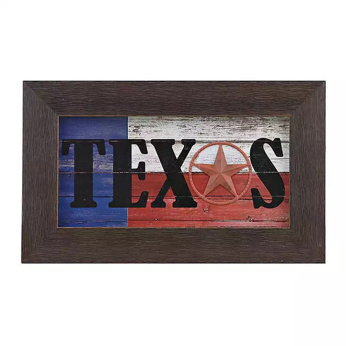 Framed Wood And Glass Wall Decor