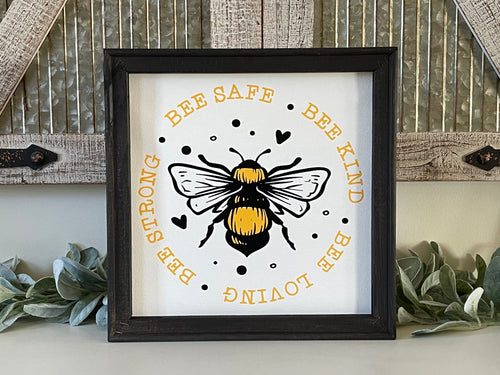 Bee Safe Bee Kind Wall Decor