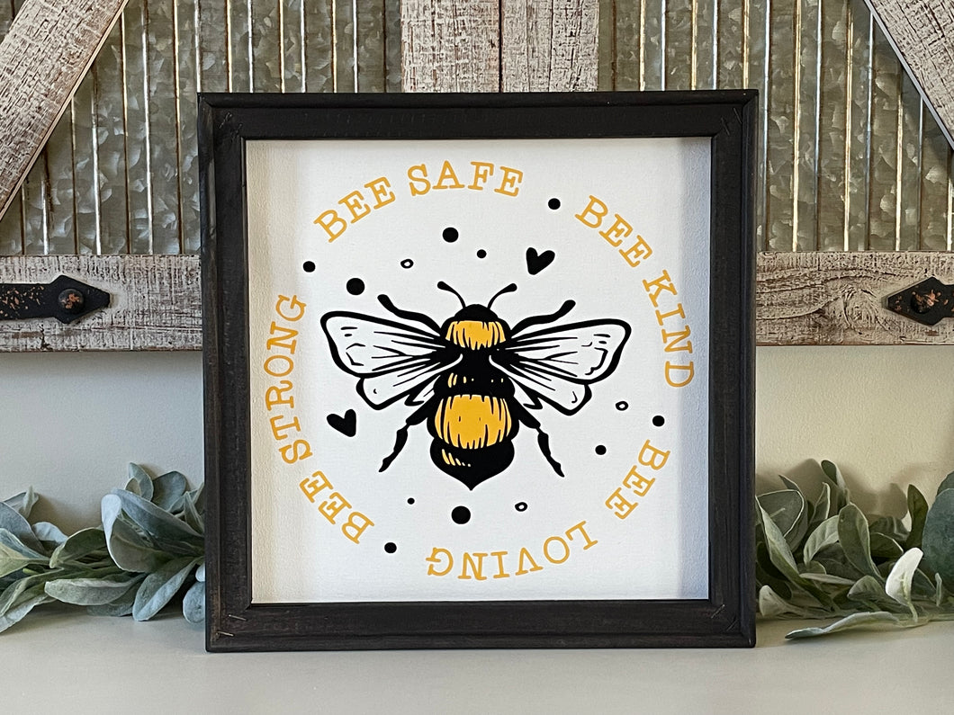 Bee Safe Bee Kind Wall Decor