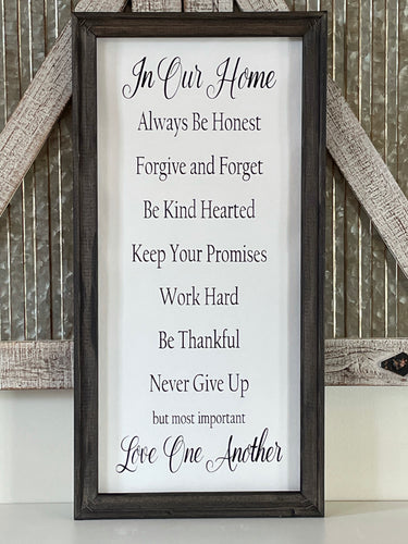 In Our Home Wall Decor