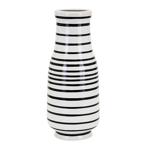 Farmhouse Black And White Vase