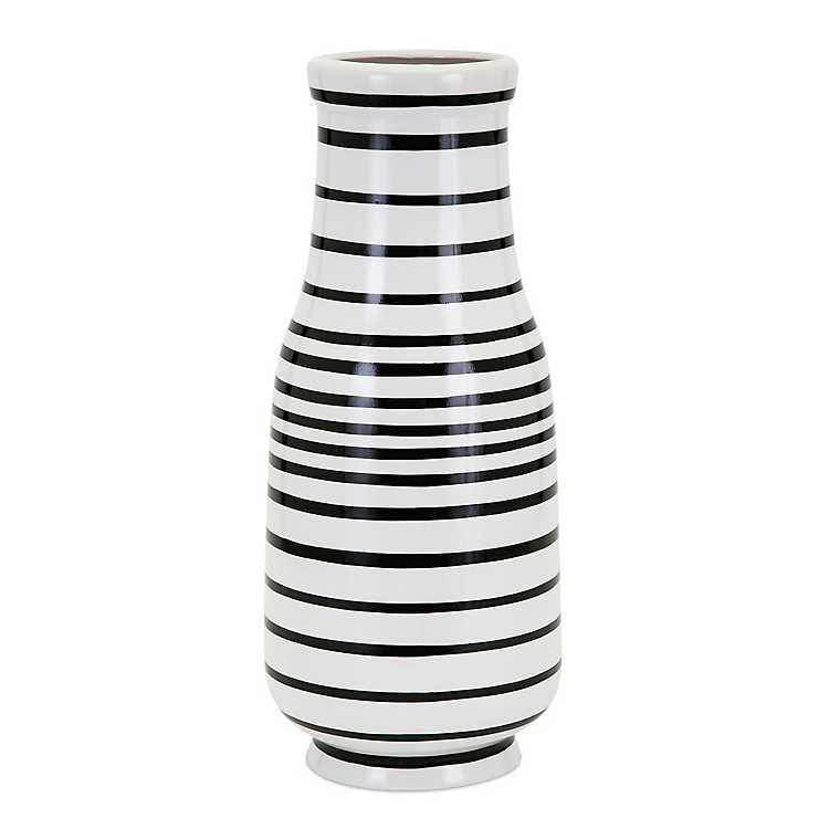 Farmhouse Black And White Vase
