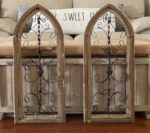 Rustic Farmhouse Metal And Wood Wall Decor Set Of Two