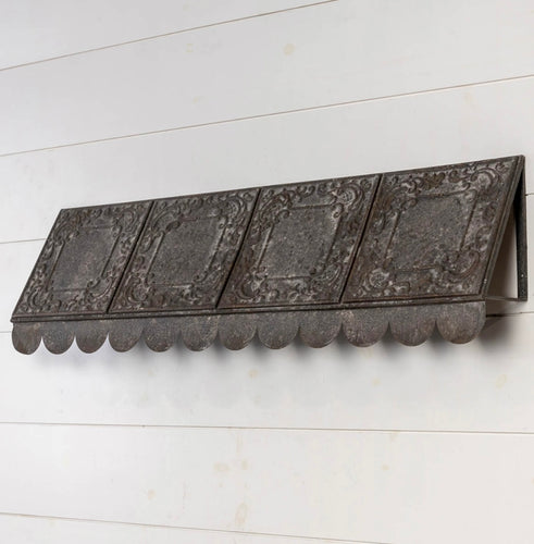 Large Farmhouse Vintage Style Decorative Metal Awning