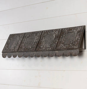 Large Farmhouse Vintage Style Decorative Metal Awning