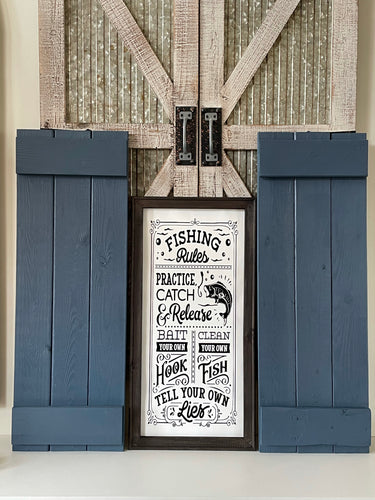 Fishing Rules Three Piece Wall Decor Set