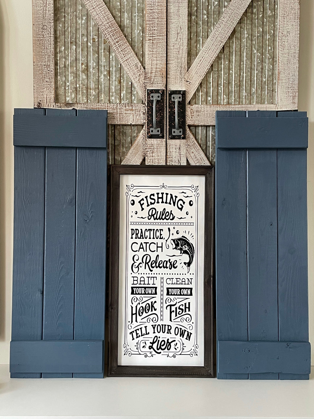 Fishing Rules Three Piece Wall Decor Set