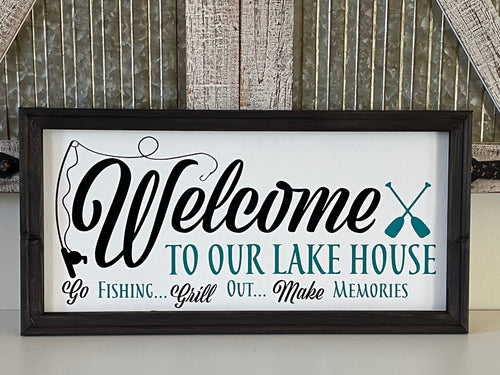 Welcome To Our Lake House Wall Decor