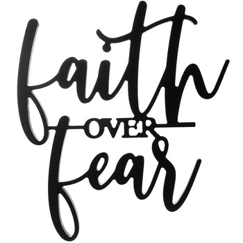 Faith Over Fear Wood Wall Decor