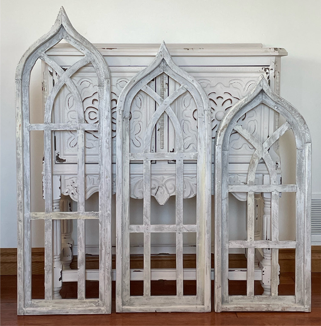 Rustic Modern Farmhouse French Country Wood Cathedral Arch Wall Decor